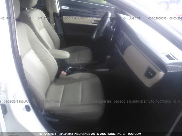 2T1BURHE2EC176191 - 2014 TOYOTA COROLLA L/LE/LE PLS/PRM/S/S PLS WHITE photo 5