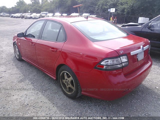 YS3FB46Y981108835 - 2008 SAAB 9-3 2.0T RED photo 3