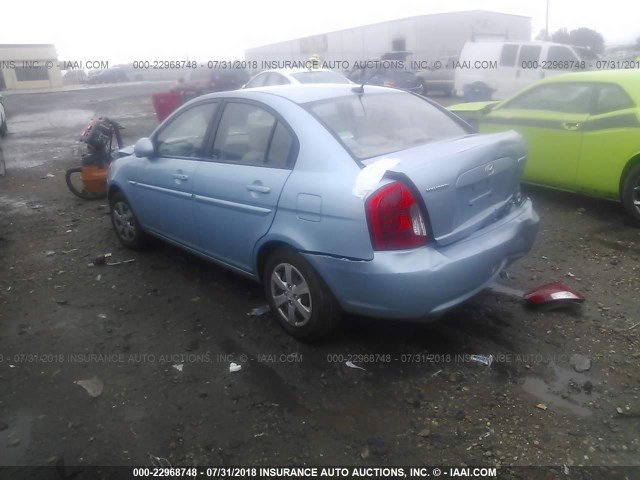 KMHCN46C09U347532 - 2009 HYUNDAI ACCENT GLS BLUE photo 3