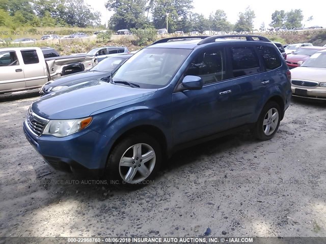 JF2SH64619H783784 - 2009 SUBARU FORESTER 2.5X LIMITED BLUE photo 2