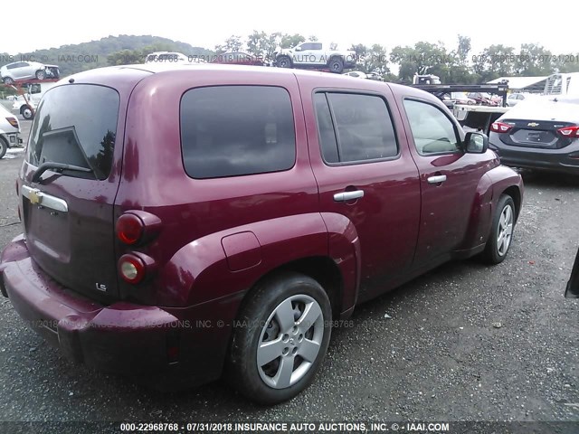 3GNDA13D46S608759 - 2006 CHEVROLET HHR LS BURGUNDY photo 4