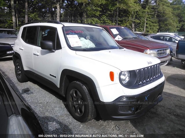 ZACCJAAB5HPE51186 - 2017 JEEP RENEGADE SPORT Սպիտակ լուսանկար 1