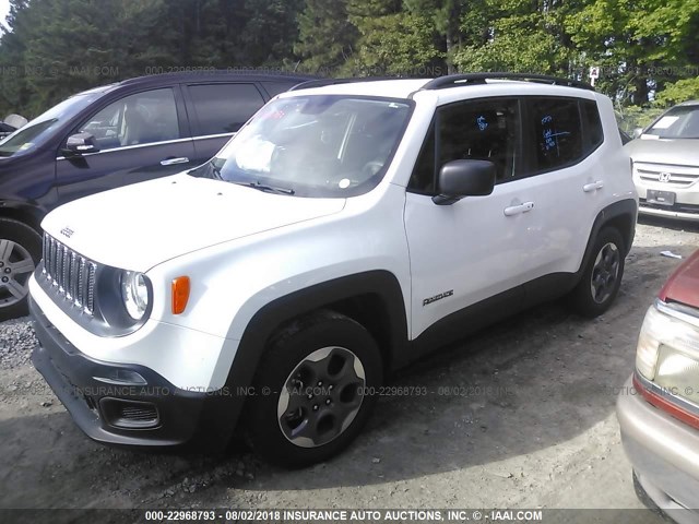 ZACCJAAB5HPE51186 - 2017 JEEP RENEGADE SPORT Սպիտակ լուսանկար 2