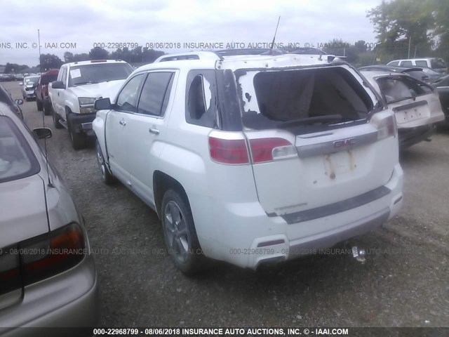 2GKALYEK6D6100058 - 2013 GMC TERRAIN DENALI WHITE photo 3