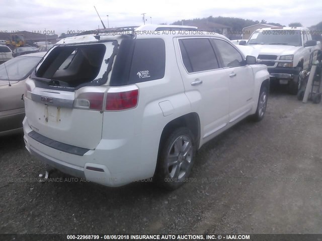 2GKALYEK6D6100058 - 2013 GMC TERRAIN DENALI WHITE photo 4