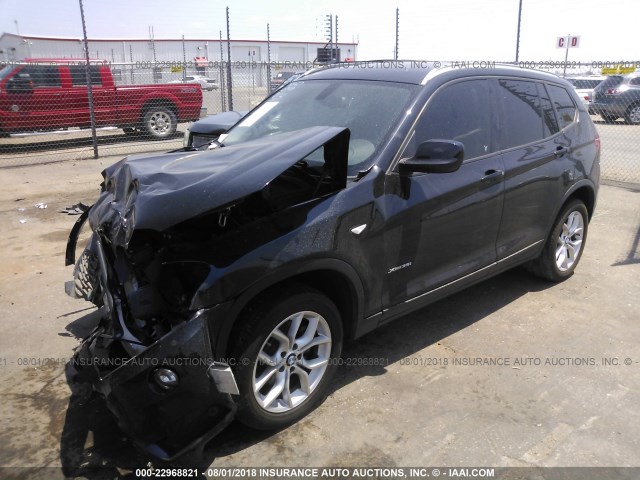 5UXWX7C51DL980332 - 2013 BMW X3 XDRIVE35I BLACK photo 2