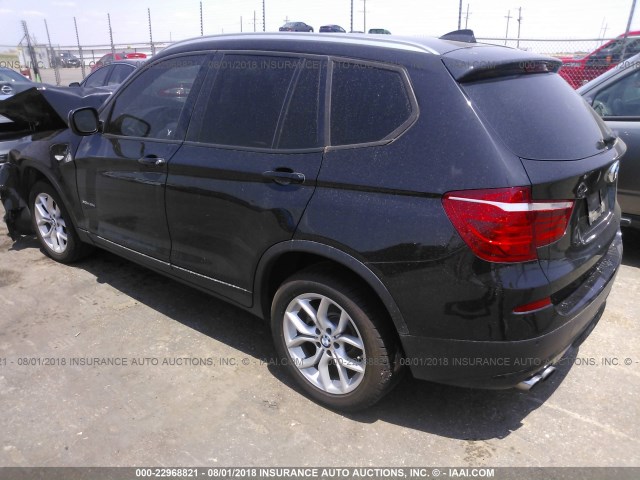 5UXWX7C51DL980332 - 2013 BMW X3 XDRIVE35I BLACK photo 3