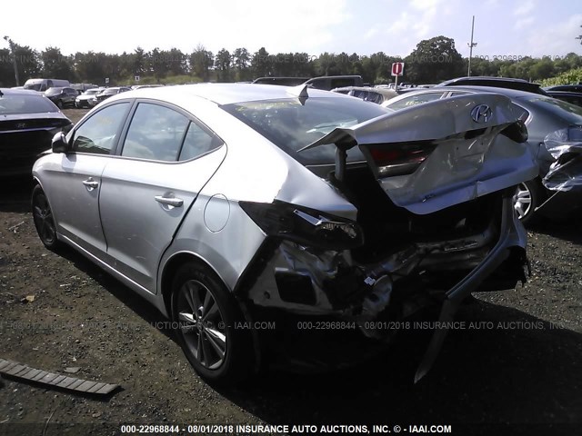 5NPD84LF3JH216012 - 2018 HYUNDAI ELANTRA SEL/VALUE/LIMITED SILVER photo 3