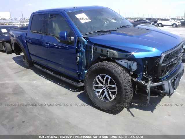 1FTFW1RG0HFC34341 - 2017 FORD F150 RAPTOR BLUE photo 6