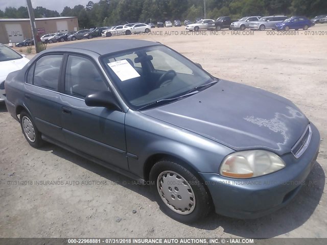 2HGEJ6622VH577325 - 1997 HONDA CIVIC DX BLUE photo 1