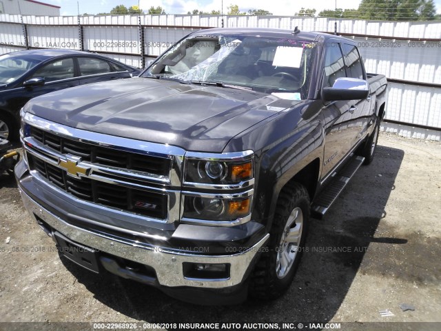 3GCUKSEC2EG517698 - 2014 CHEVROLET SILVERADO K1500 LTZ GRAY photo 2