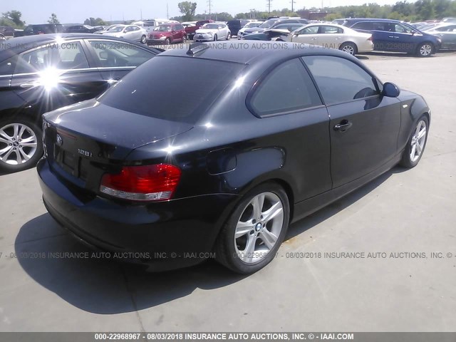 WBAUP73509VF09941 - 2009 BMW 128 I BLACK photo 4