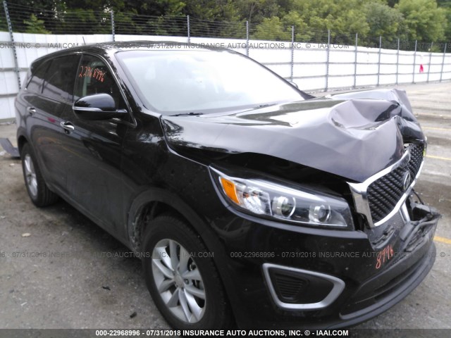 5XYPG4A35JG431486 - 2018 KIA SORENTO LX/L BLACK photo 1