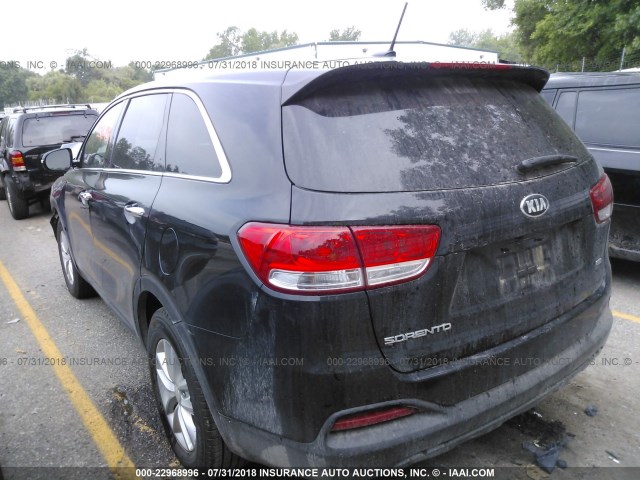 5XYPG4A35JG431486 - 2018 KIA SORENTO LX/L BLACK photo 3