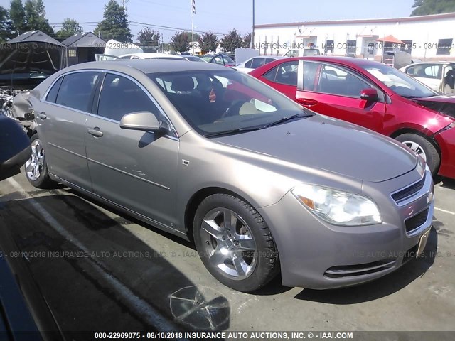1G1ZH57B88F168104 - 2008 CHEVROLET MALIBU 1LT Dark Brown photo 1