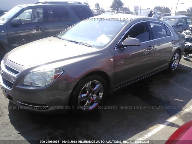1G1ZH57B88F168104 - 2008 CHEVROLET MALIBU 1LT Dark Brown photo 2