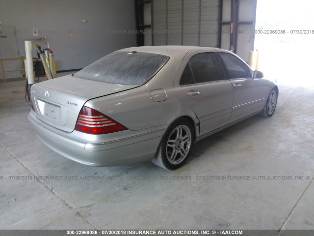 WDBNG83J73A383078 - 2003 MERCEDES-BENZ S 430 4MATIC SILVER photo 4