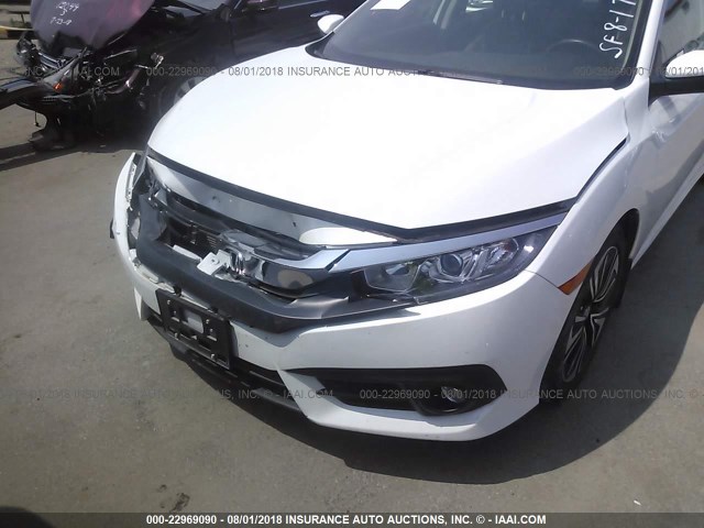 19XFC1F76HE011616 - 2017 HONDA CIVIC EXL WHITE photo 6