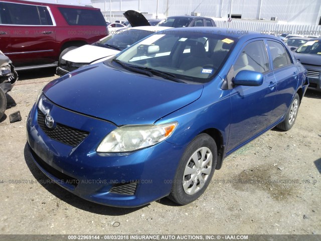 JTDBL40E799046601 - 2009 TOYOTA COROLLA LE/XLE BLUE photo 2