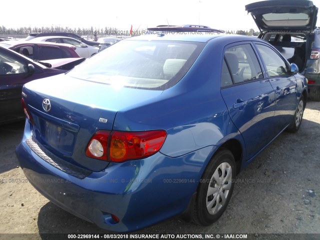 JTDBL40E799046601 - 2009 TOYOTA COROLLA LE/XLE BLUE photo 4