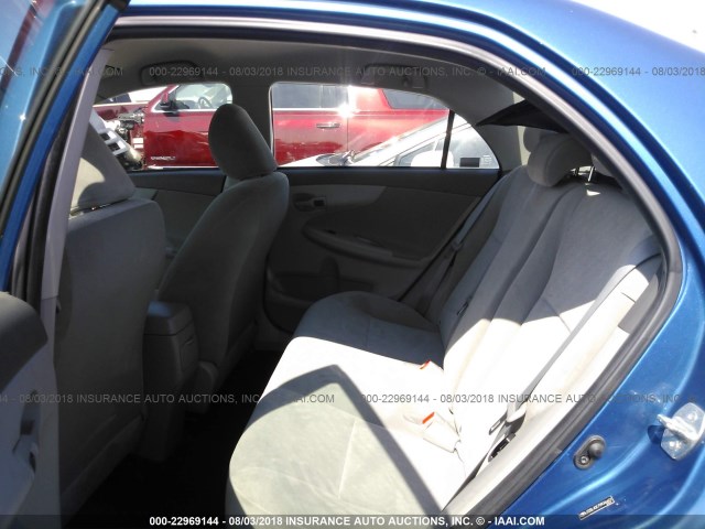 JTDBL40E799046601 - 2009 TOYOTA COROLLA LE/XLE BLUE photo 8