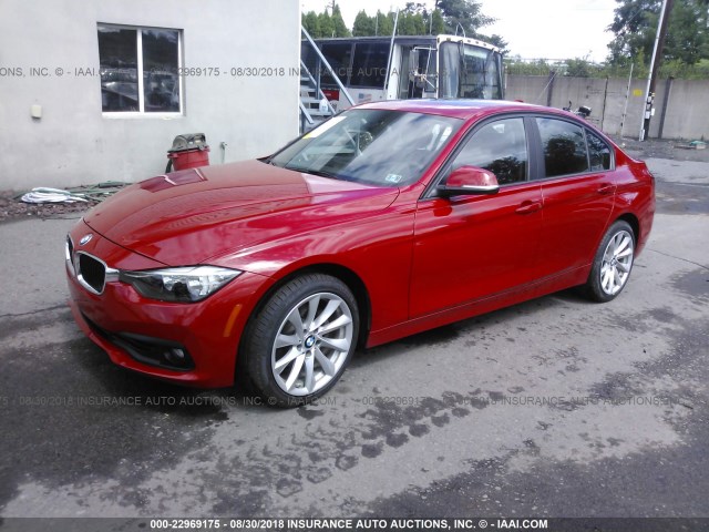 WBA8A3C50GK690532 - 2016 BMW 320 XI RED photo 2