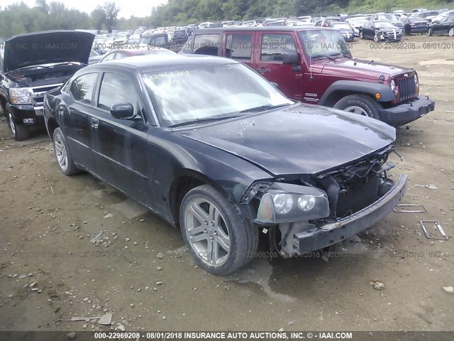 2B3KA53H56H134111 - 2006 DODGE CHARGER R/T BLACK photo 1