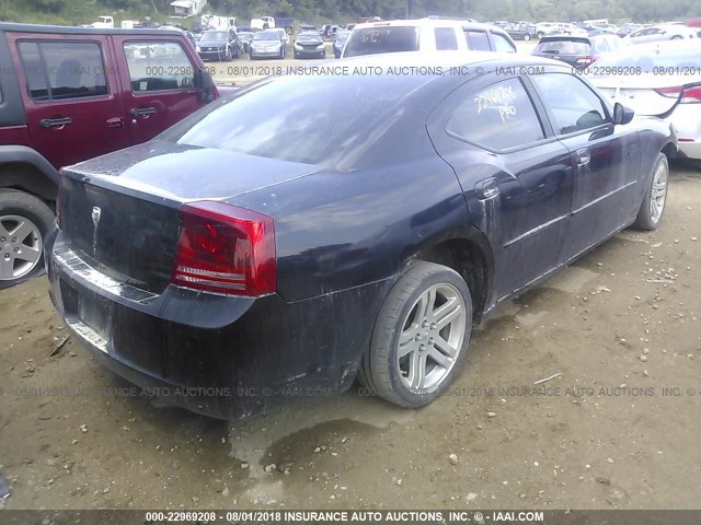 2B3KA53H56H134111 - 2006 DODGE CHARGER R/T BLACK photo 4