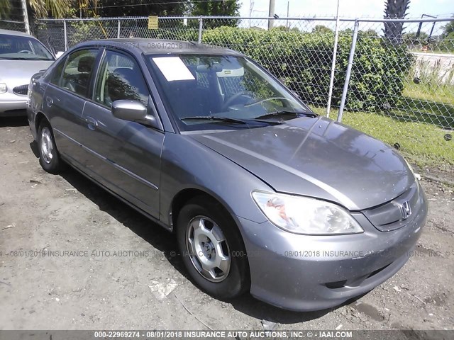 JHMES95694S007362 - 2004 HONDA CIVIC HYBRID SILVER photo 1