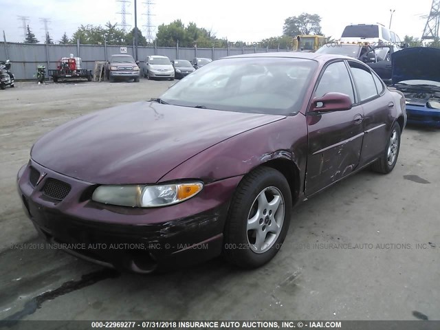 1G2WK52J62F210369 - 2002 PONTIAC GRAND PRIX SE MAROON photo 2