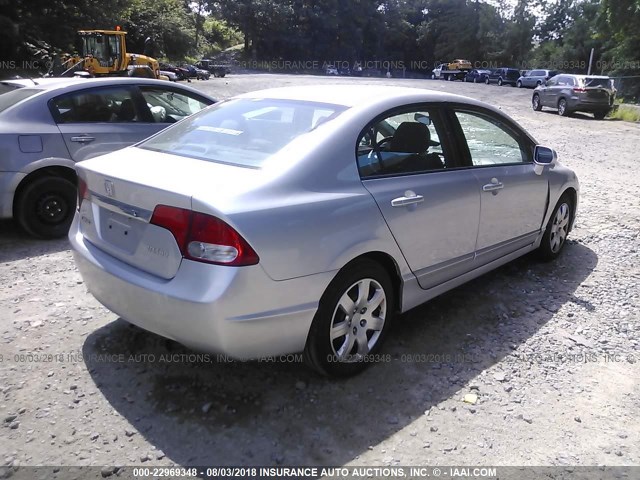 2HGFA1F57AH329387 - 2010 HONDA CIVIC LX SILVER photo 4