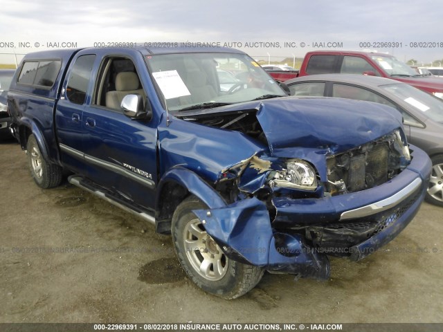 5TBRU34175S445686 - 2005 TOYOTA TUNDRA ACCESS CAB SR5 BLUE photo 1