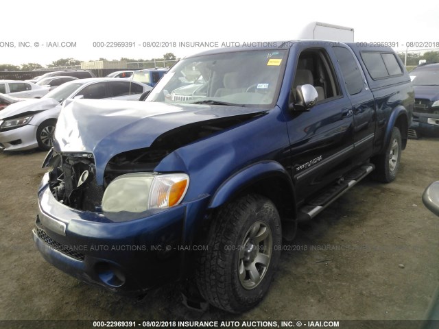 5TBRU34175S445686 - 2005 TOYOTA TUNDRA ACCESS CAB SR5 BLUE photo 2