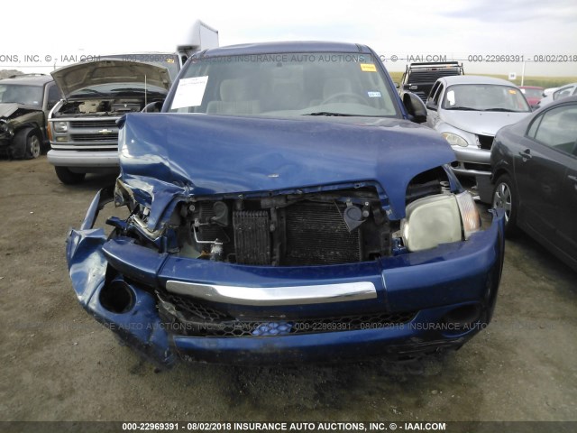 5TBRU34175S445686 - 2005 TOYOTA TUNDRA ACCESS CAB SR5 BLUE photo 6
