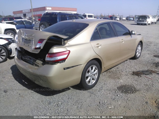 4T1BF3EK9BU691300 - 2011 TOYOTA CAMRY SE/LE/XLE GOLD photo 4