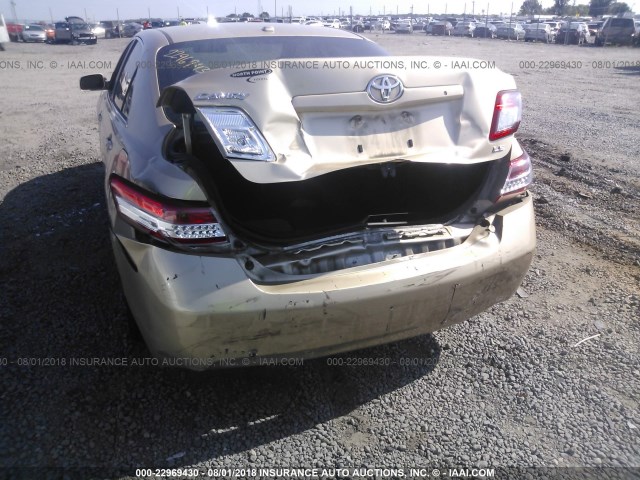 4T1BF3EK9BU691300 - 2011 TOYOTA CAMRY SE/LE/XLE GOLD photo 6
