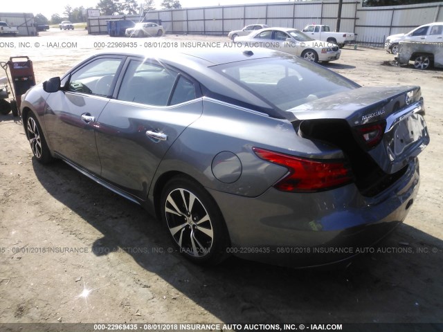 1N4AA6AP8JC378864 - 2018 NISSAN MAXIMA 3.5S/SV/SL/SR/PLAT GRAY photo 3