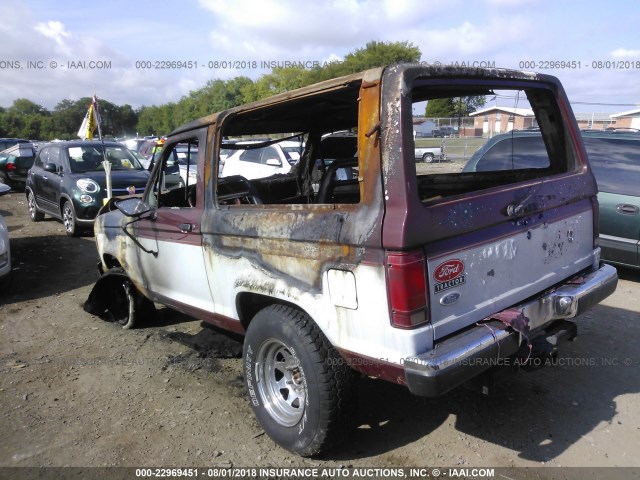 1FMCU14T8JUD29126 - 1988 FORD BRONCO II RED photo 3