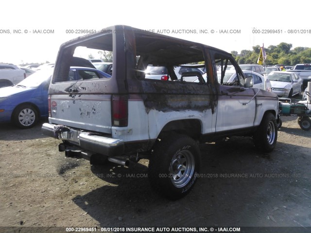 1FMCU14T8JUD29126 - 1988 FORD BRONCO II RED photo 4