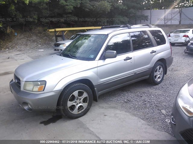 JF1SG65693H708814 - 2003 SUBARU FORESTER 2.5XS Argent photo 2
