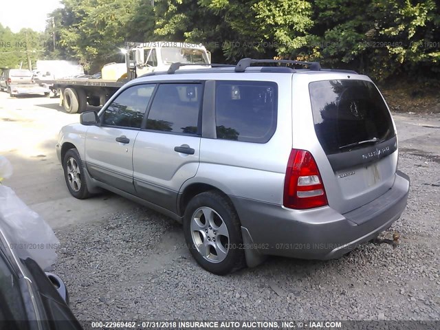 JF1SG65693H708814 - 2003 SUBARU FORESTER 2.5XS SILVER photo 3