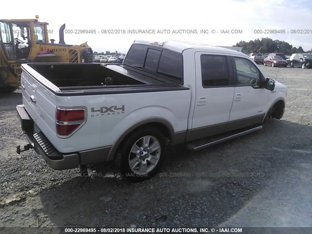 1FTFW1ET5DFC46384 - 2013 FORD F150 SUPERCREW WHITE photo 4