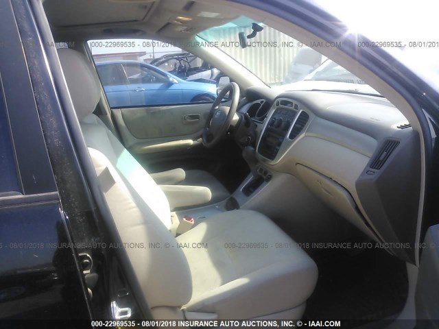 JTEDW21A060007439 - 2006 TOYOTA HIGHLANDER HYBRID BLACK photo 5