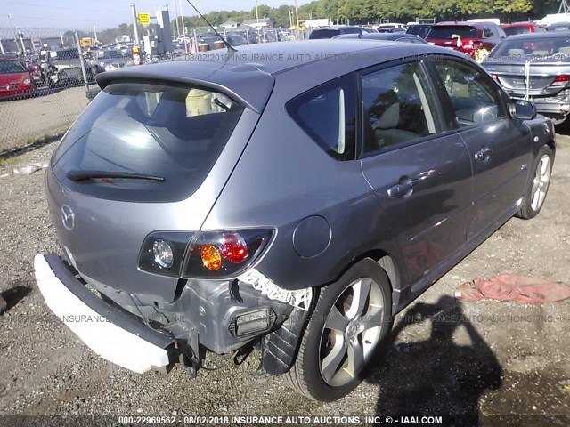 JM1BK143841204719 - 2004 MAZDA 3 HATCHBACK GRAY photo 4