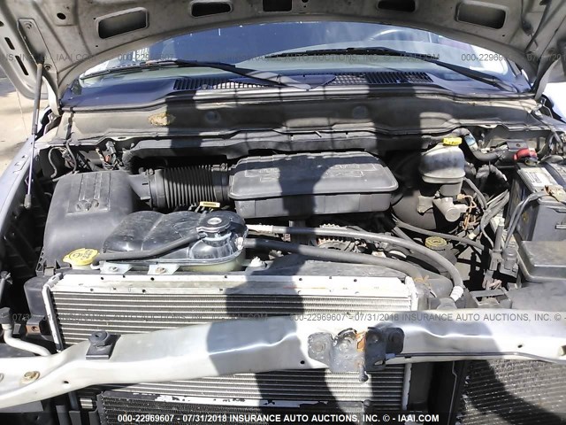 3D7HU18N22G156154 - 2002 DODGE RAM 1500 SILVER photo 10