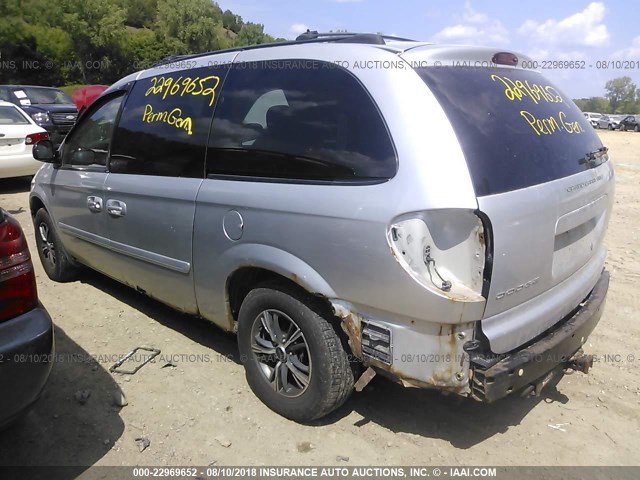 2D4GP44L55R184275 - 2005 DODGE GRAND CARAVAN SXT SILVER photo 3