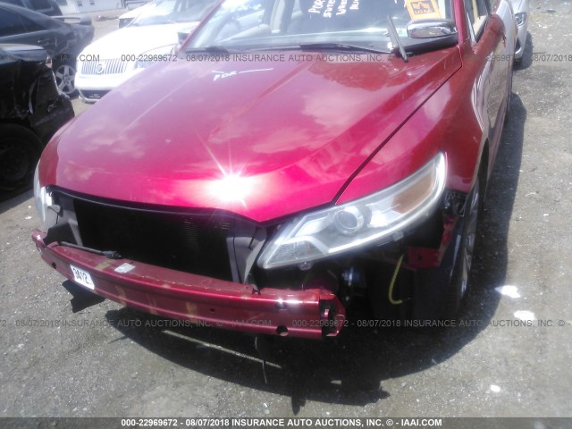 1FAHP2FW2AG109077 - 2010 FORD TAURUS LIMITED RED photo 6