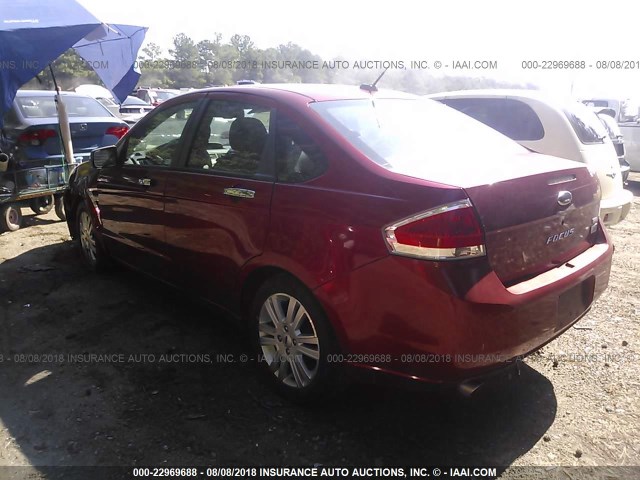 1FAHP37N29W156140 - 2009 FORD FOCUS SEL წითელი ფოტო 3