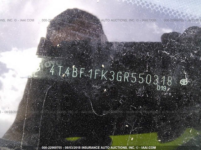 4T4BF1FK3GR550318 - 2016 TOYOTA CAMRY LE/XLE/SE/XSE WHITE photo 9