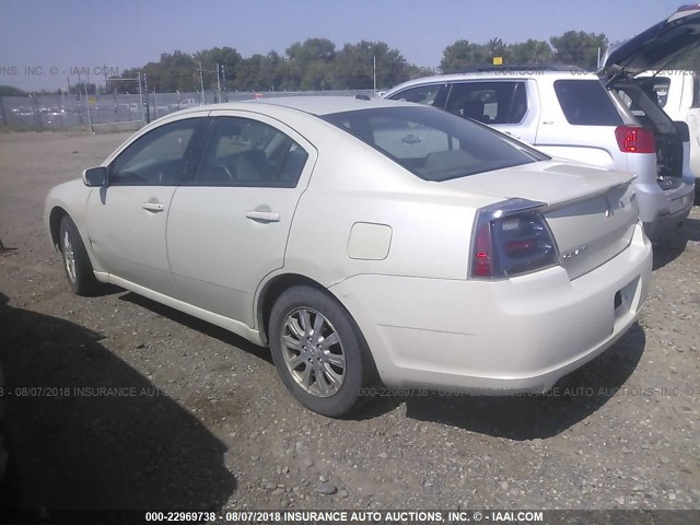 4A3AB56F07E023893 - 2007 MITSUBISHI GALANT ES PREMIUM/LS PREMIUM WHITE photo 3
